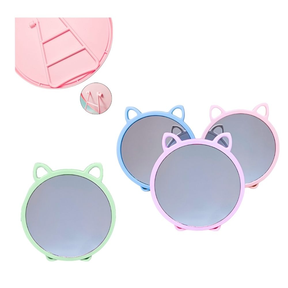 Espejo Redondo Con Orejas De Gato